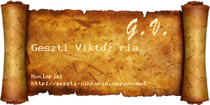 Geszti Viktória névjegykártya
